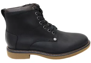 Hush Puppies Montreal Herren Lederstiefel mit Schnürung in weiter Weite Hush Puppies Schuhe