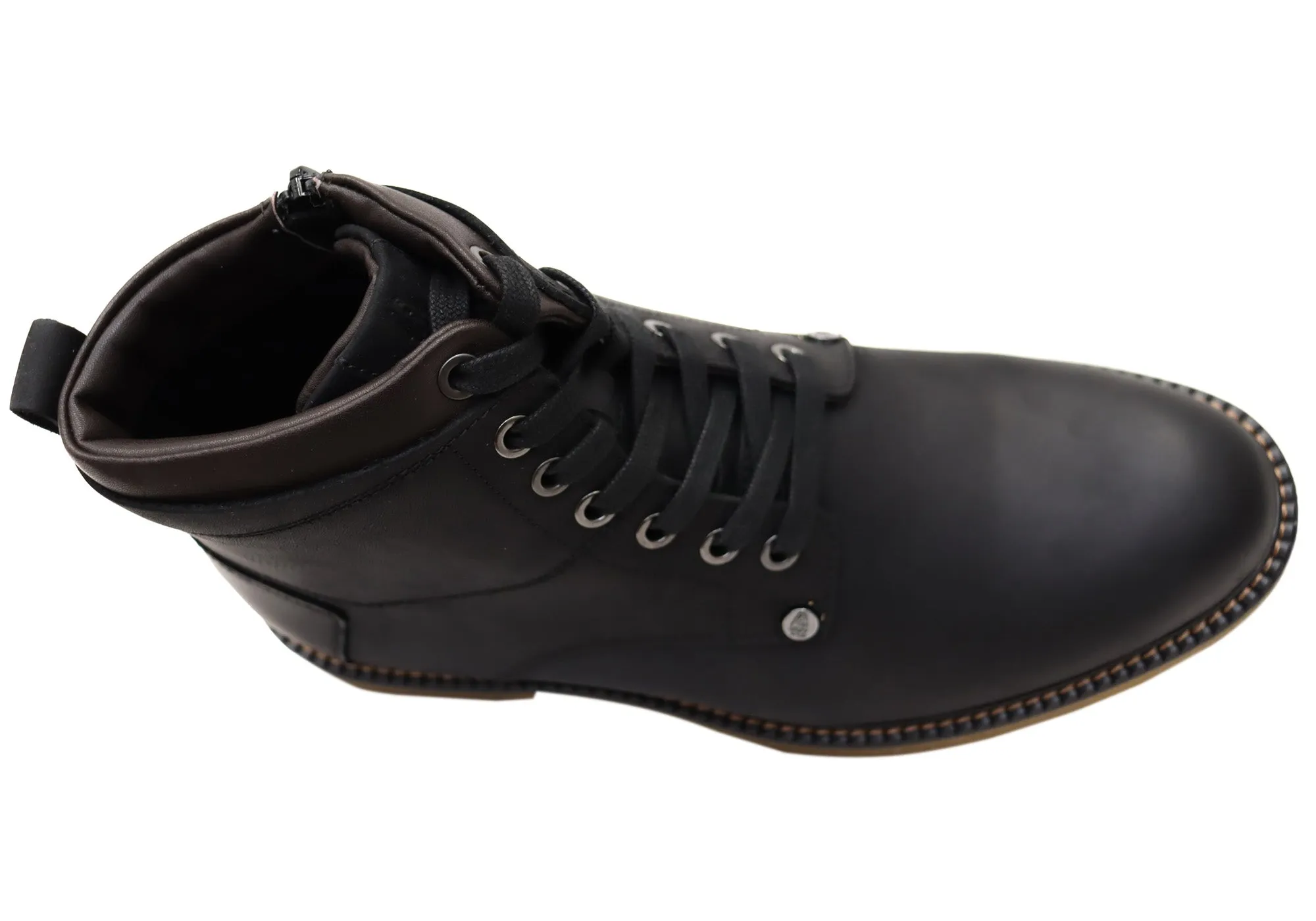 Hush Puppies Montreal Herren Lederstiefel mit Schnürung in weiter Weite Hush Puppies Schuhe
