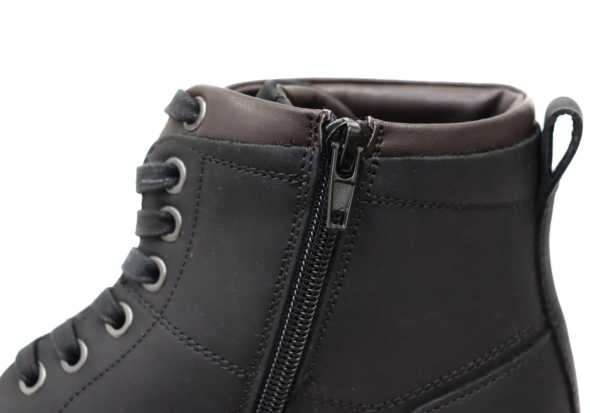 Hush Puppies Montreal Herren Lederstiefel mit Schnürung in weiter Weite Hush Puppies Schuhe