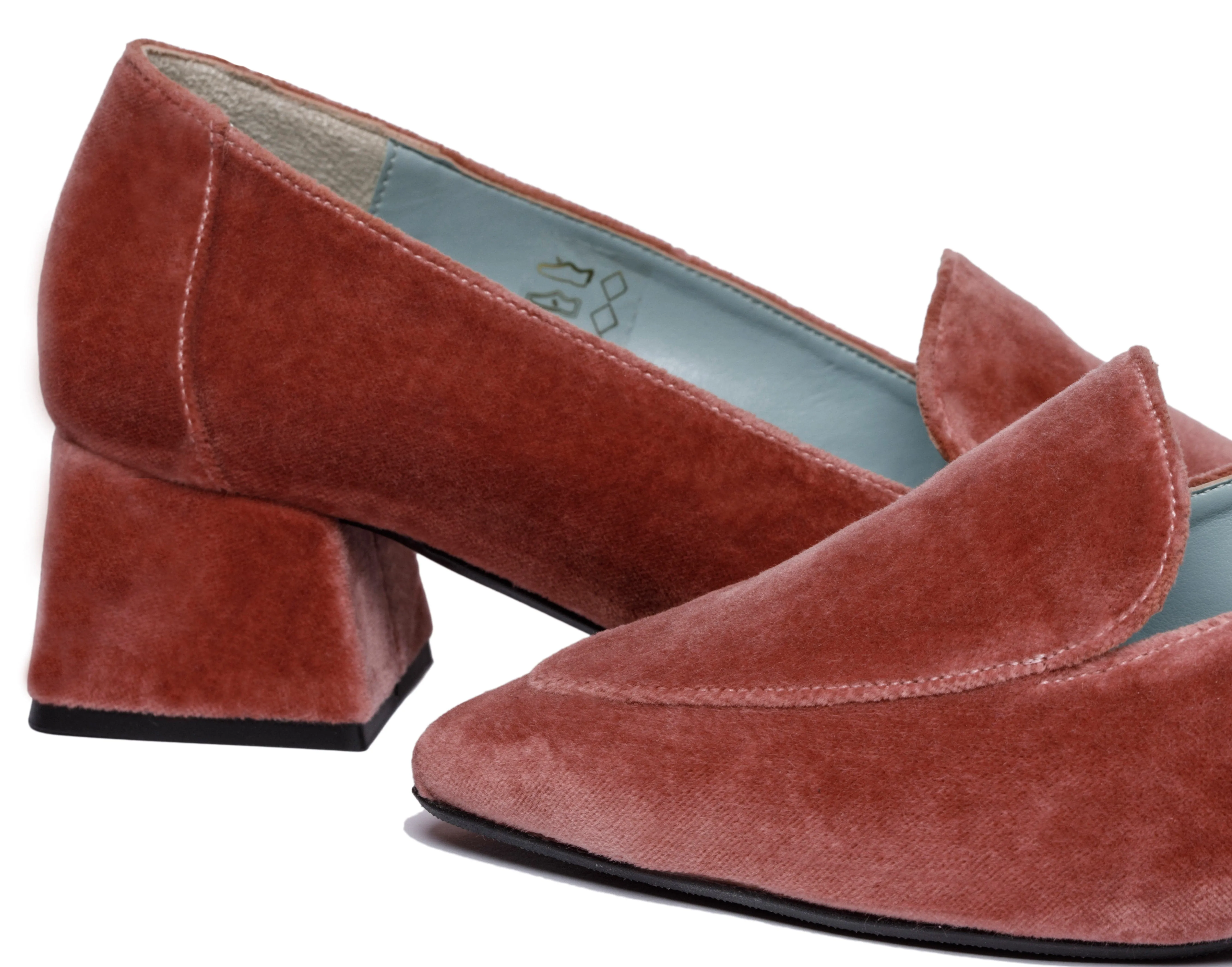 Iris Vegan Velvet Moccasin Loafers | Rosa