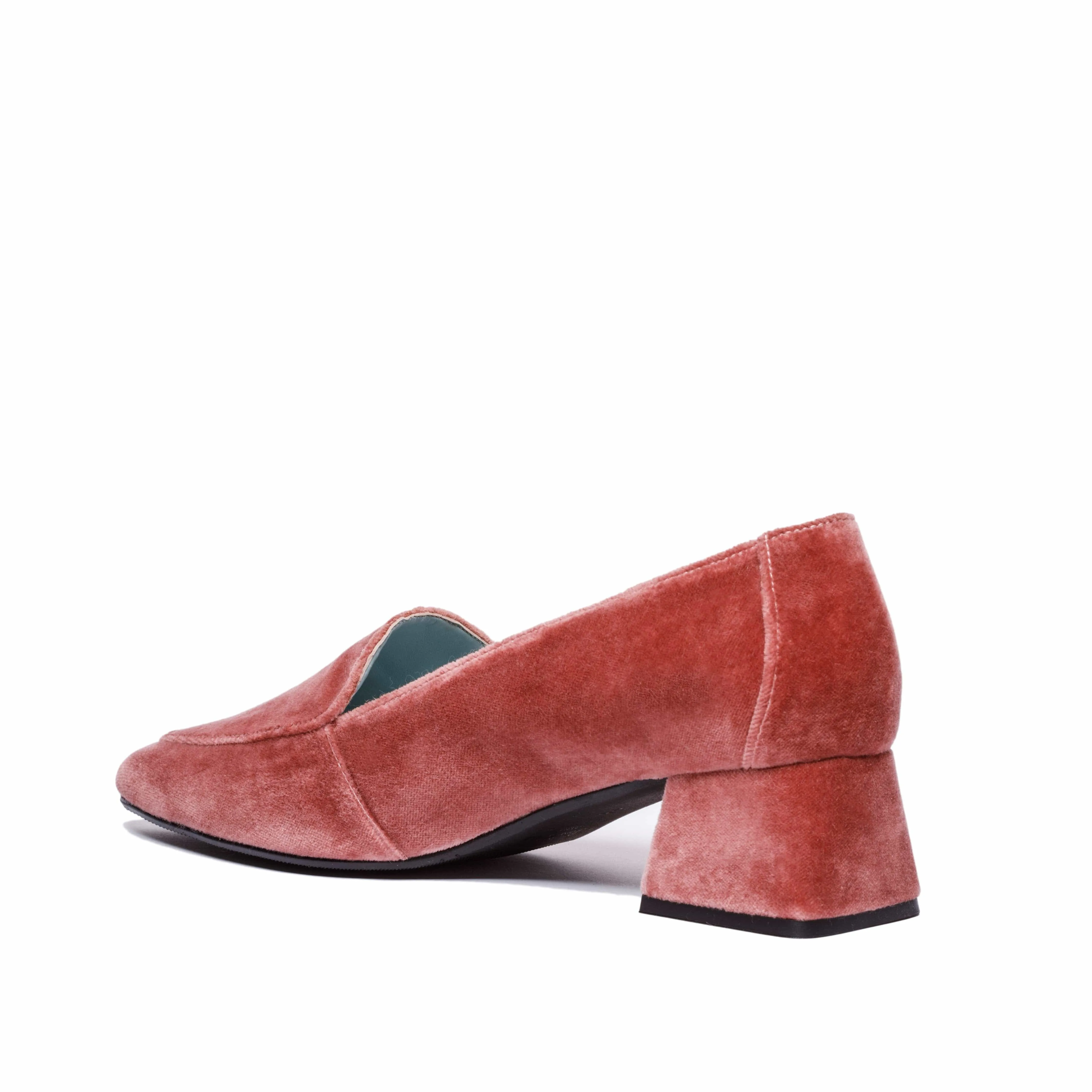 Iris Vegan Velvet Moccasin Loafers | Rosa