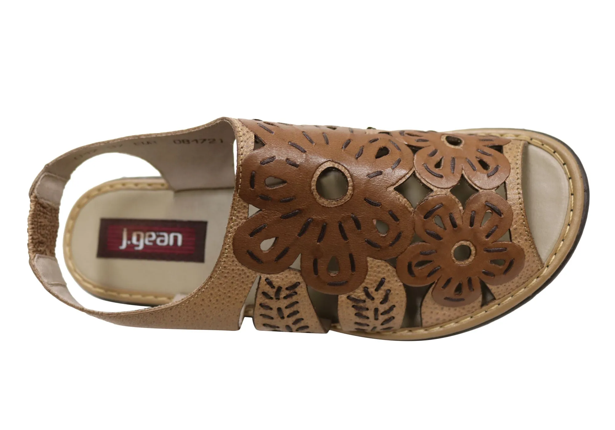 J Gean Orchid Damen Bequeme Ledersandalen Hergestellt In Brasilien J Gean Schuhe