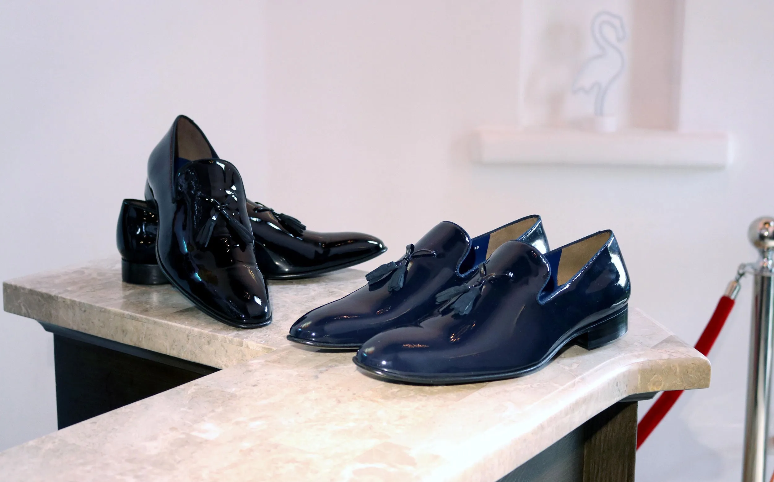 Jean Pierre Glänzende Kalbsleder-Penny-Loafer Schwarz