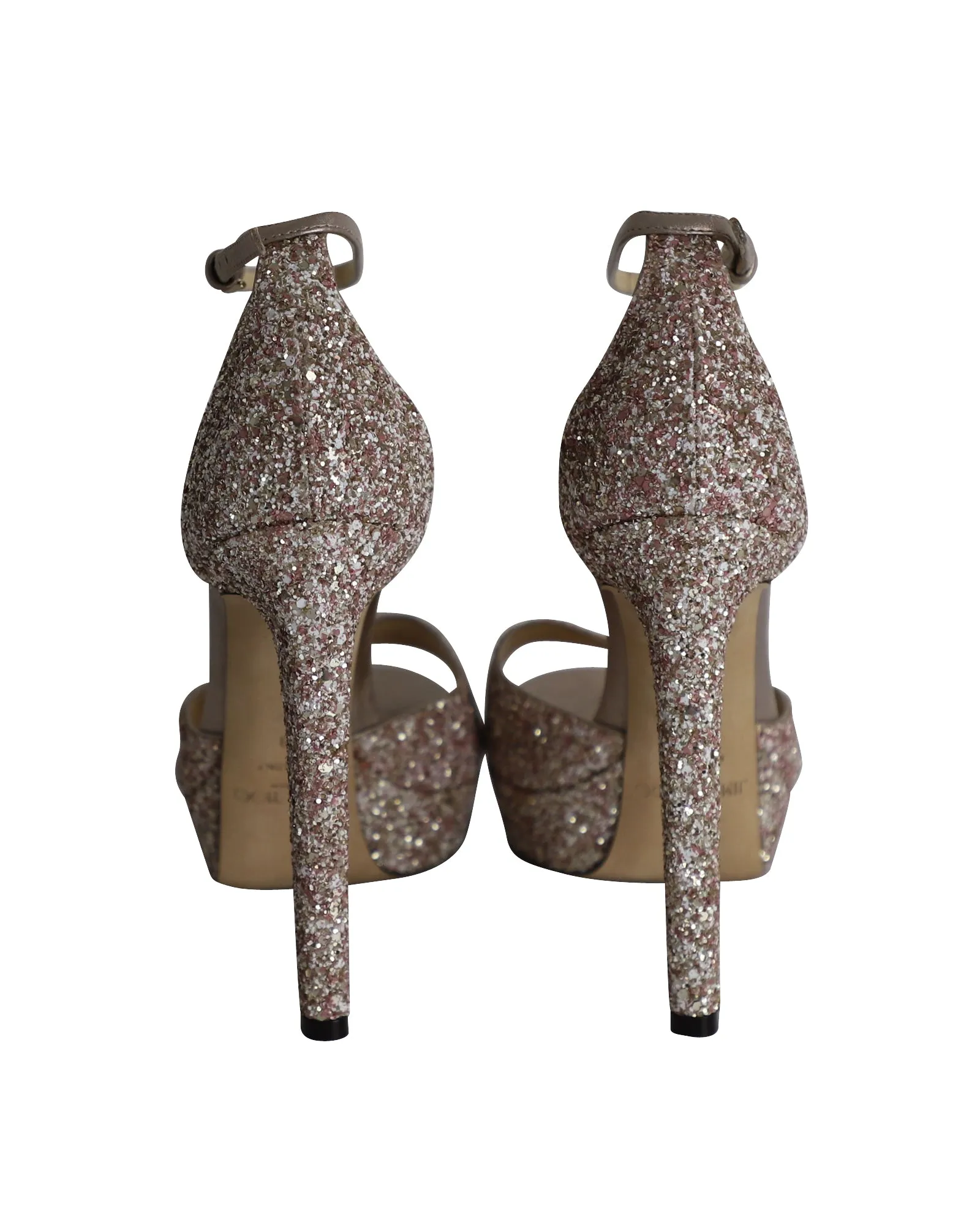 Jimmy Choo Plateausandalen in Pink Glitzer