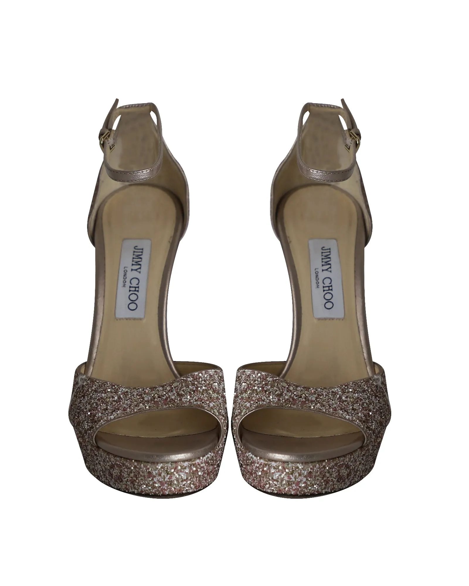 Jimmy Choo Plateausandalen in Pink Glitzer