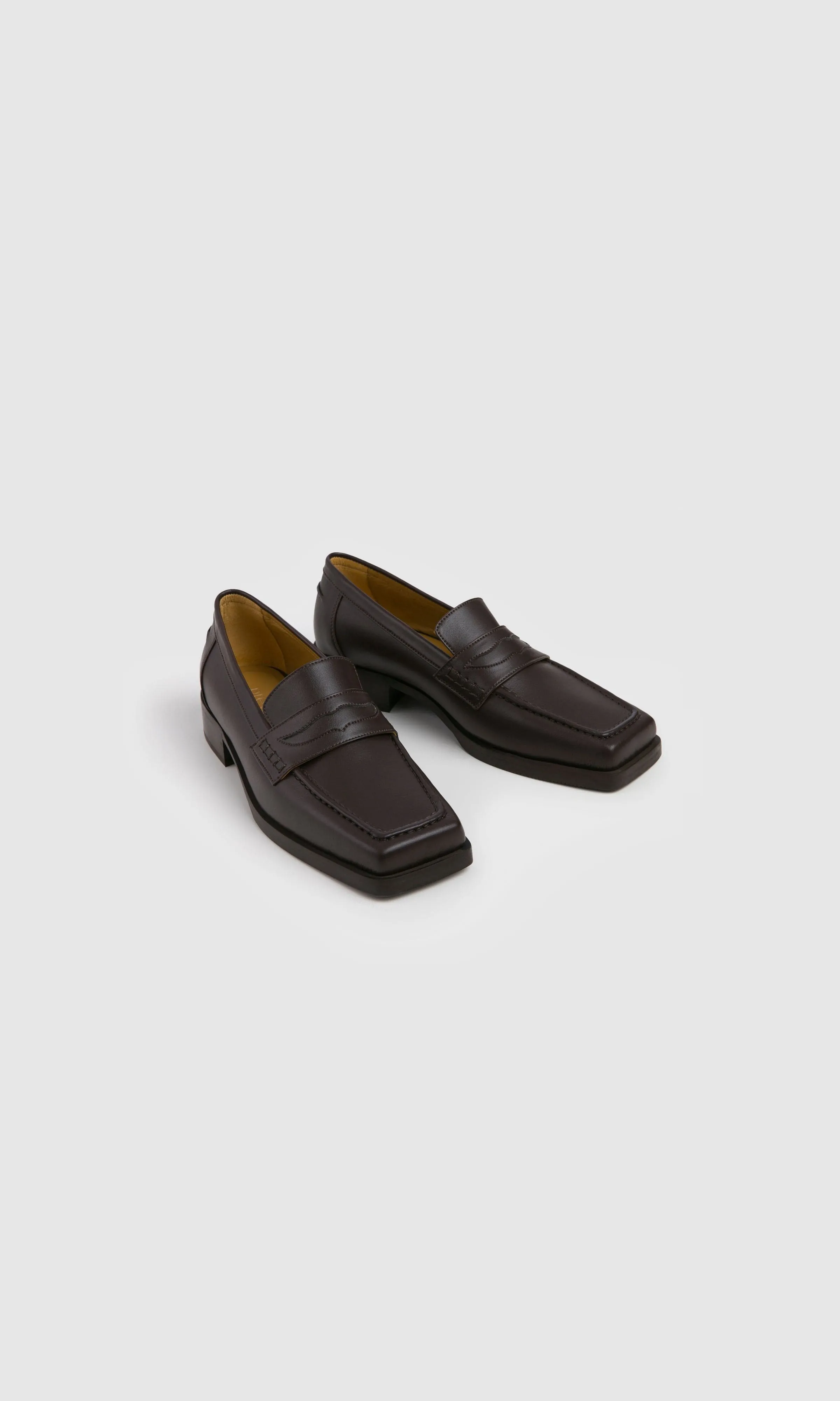 Joan Vegan Olive & Apfel Leder Loafers | Braun
