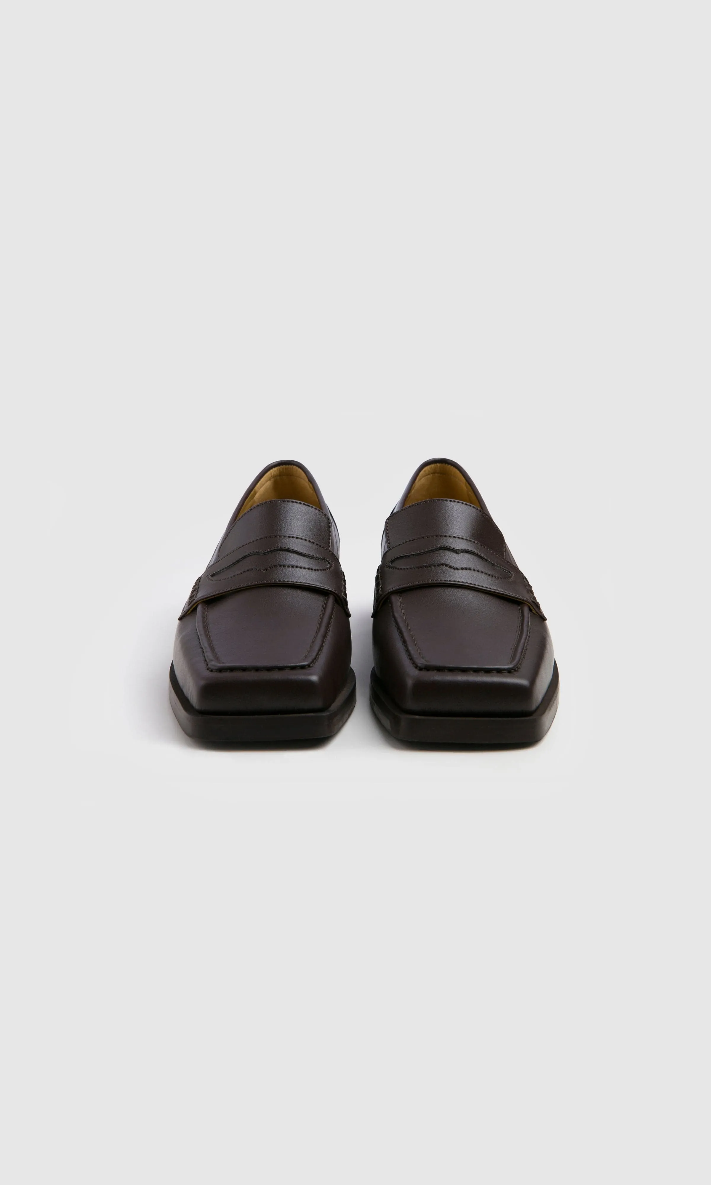 Joan Vegan Olive & Apfel Leder Loafers | Braun