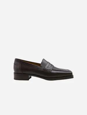 Joan Vegan Olive & Apfel Leder Loafers | Braun