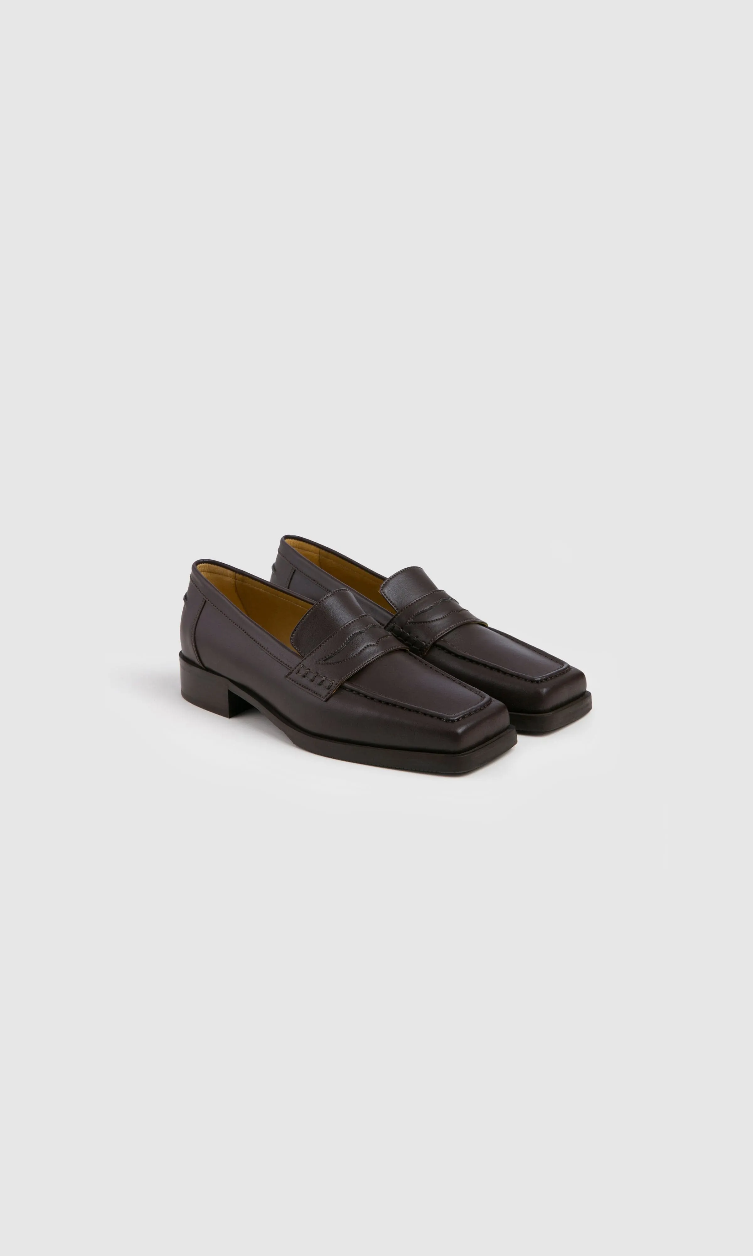 Joan Vegan Olive & Apfel Leder Loafers | Braun