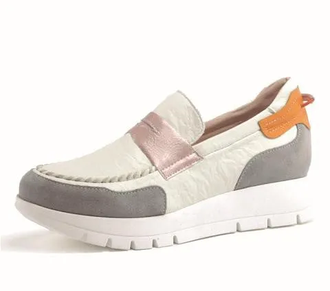 Jose Saenz Slip-On Grauer Plateauschuh