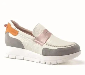 Jose Saenz Slip-On Grauer Plateauschuh