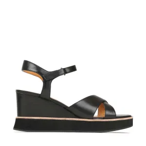 JUN LEDER KEILABSÄTZE SANDALEN