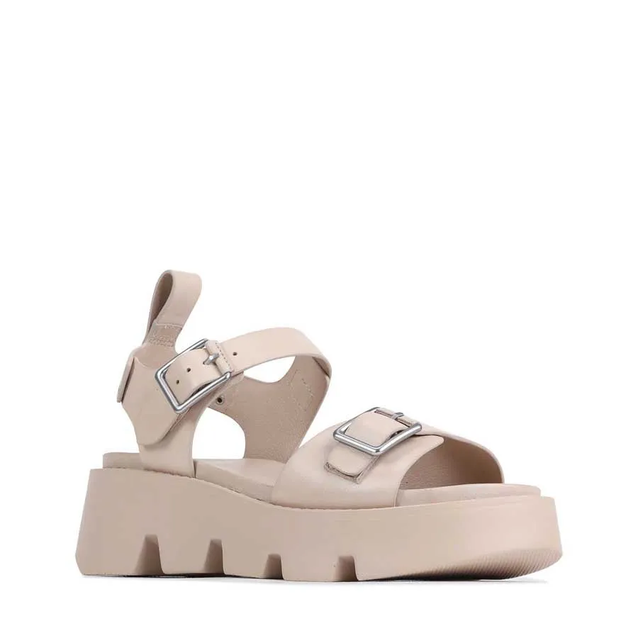 KAIRA LEDER PLATTFORM SANDALEN