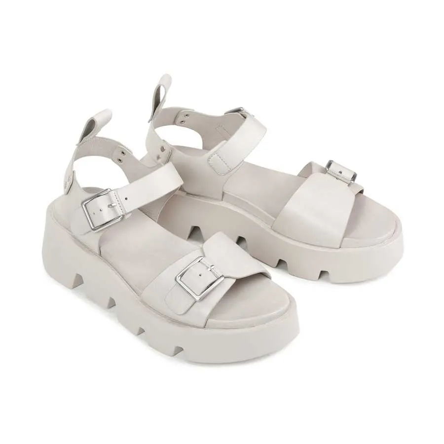 KAIRA LEDER PLATTFORM SANDALEN