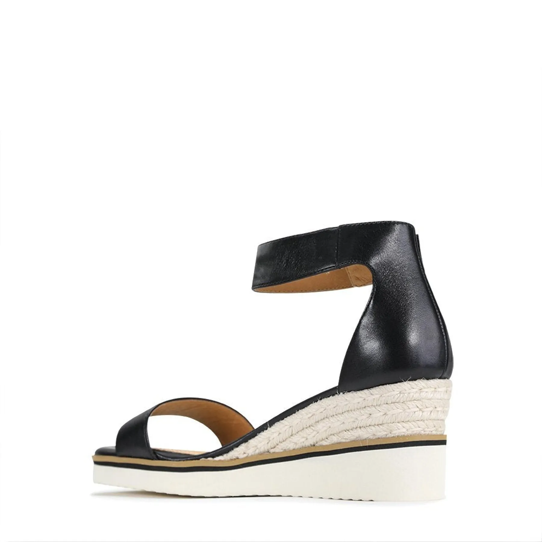 BEQUEME LEDER-ESPARDRILES SANDALEN