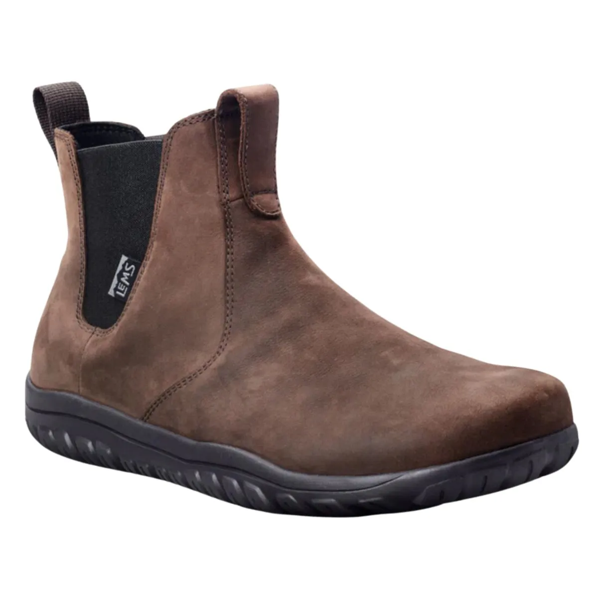 Lems Herren Chelsea Boots Espresso Leder wasserdicht