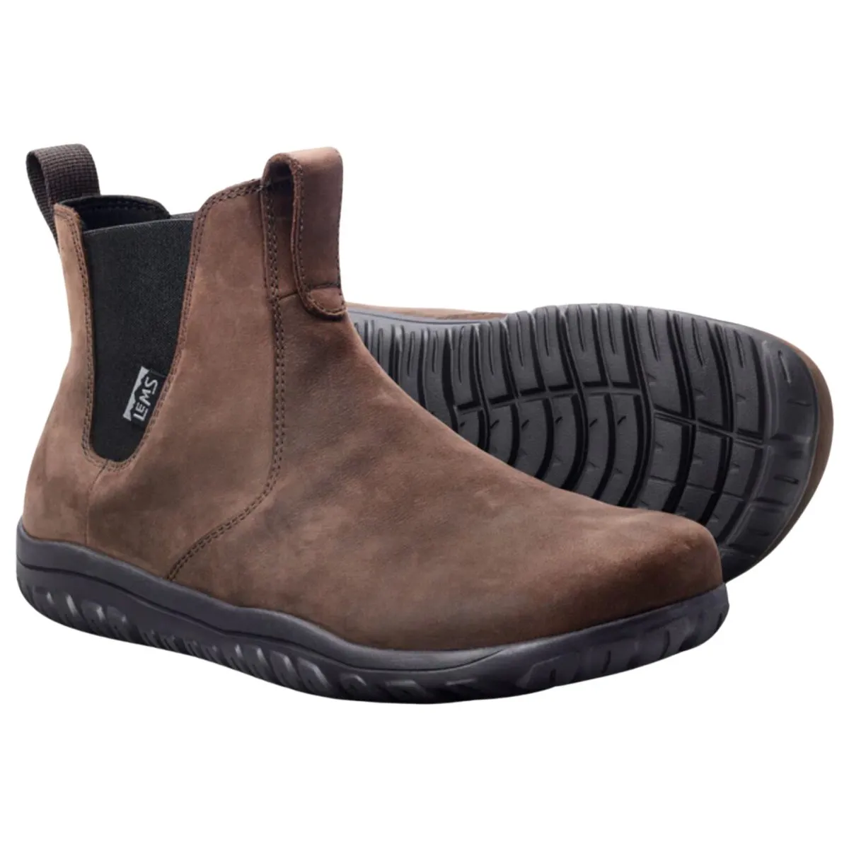 Lems Herren Chelsea Boots Espresso Leder wasserdicht