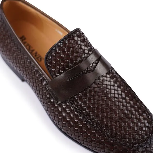 Lima Braune Gewebte Loafers