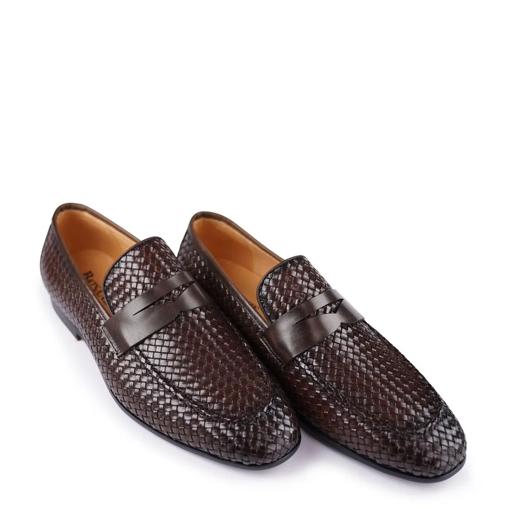 Lima Braune Gewebte Loafers