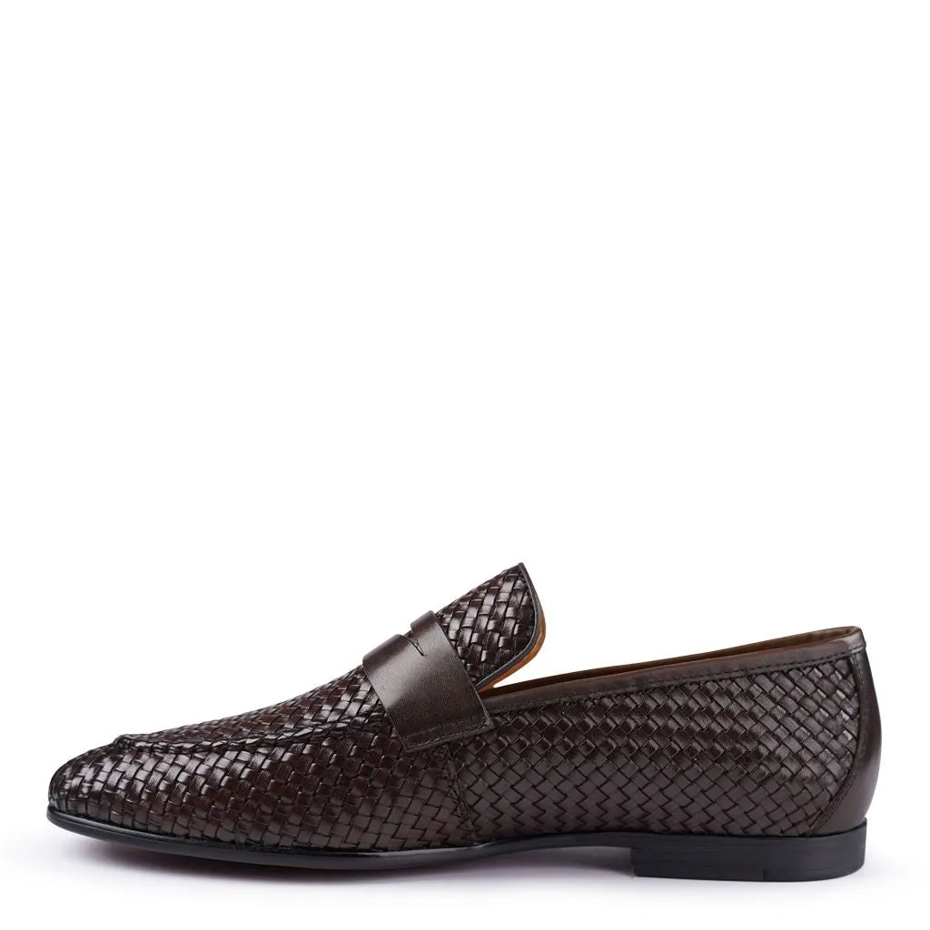 Lima Braune Gewebte Loafers