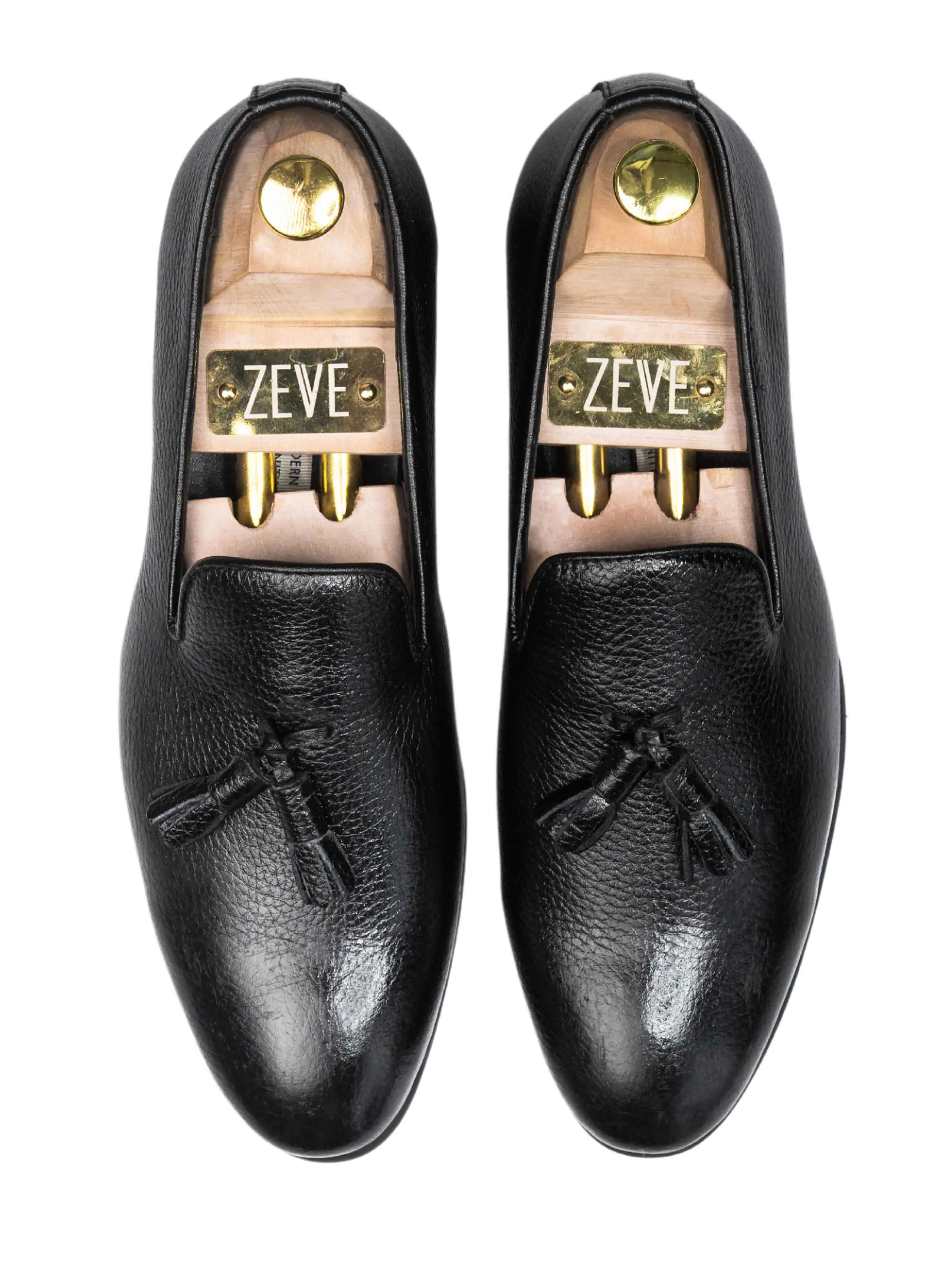 Loafer Pantoffel - Schwarz Pebbled Leder