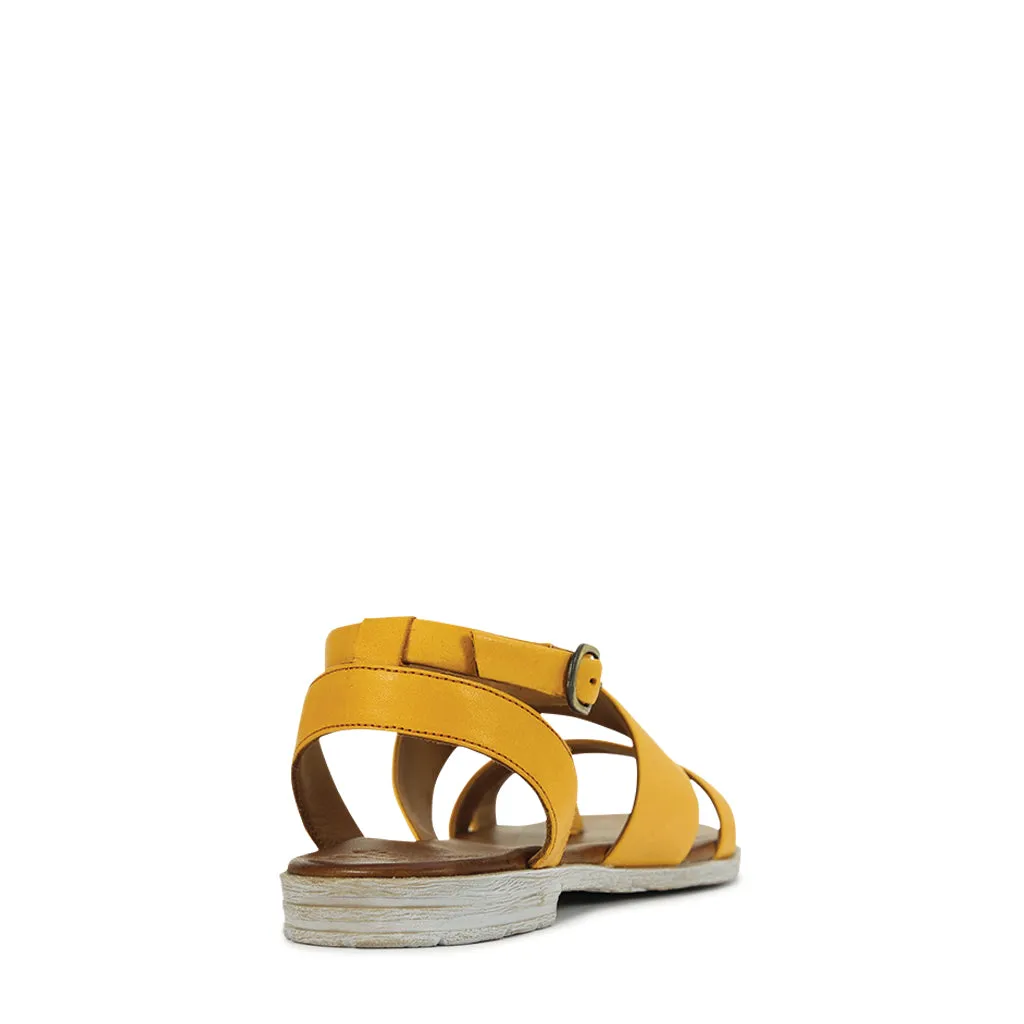 Loui Leder-Sandalen mit Knöchelriemen