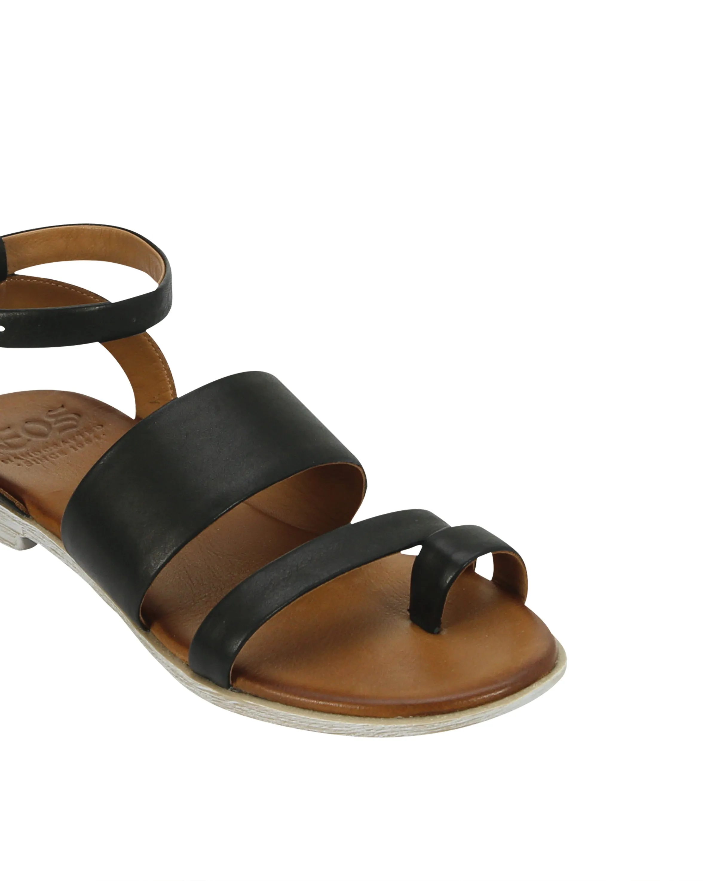 Loui Leder-Sandalen mit Knöchelriemen