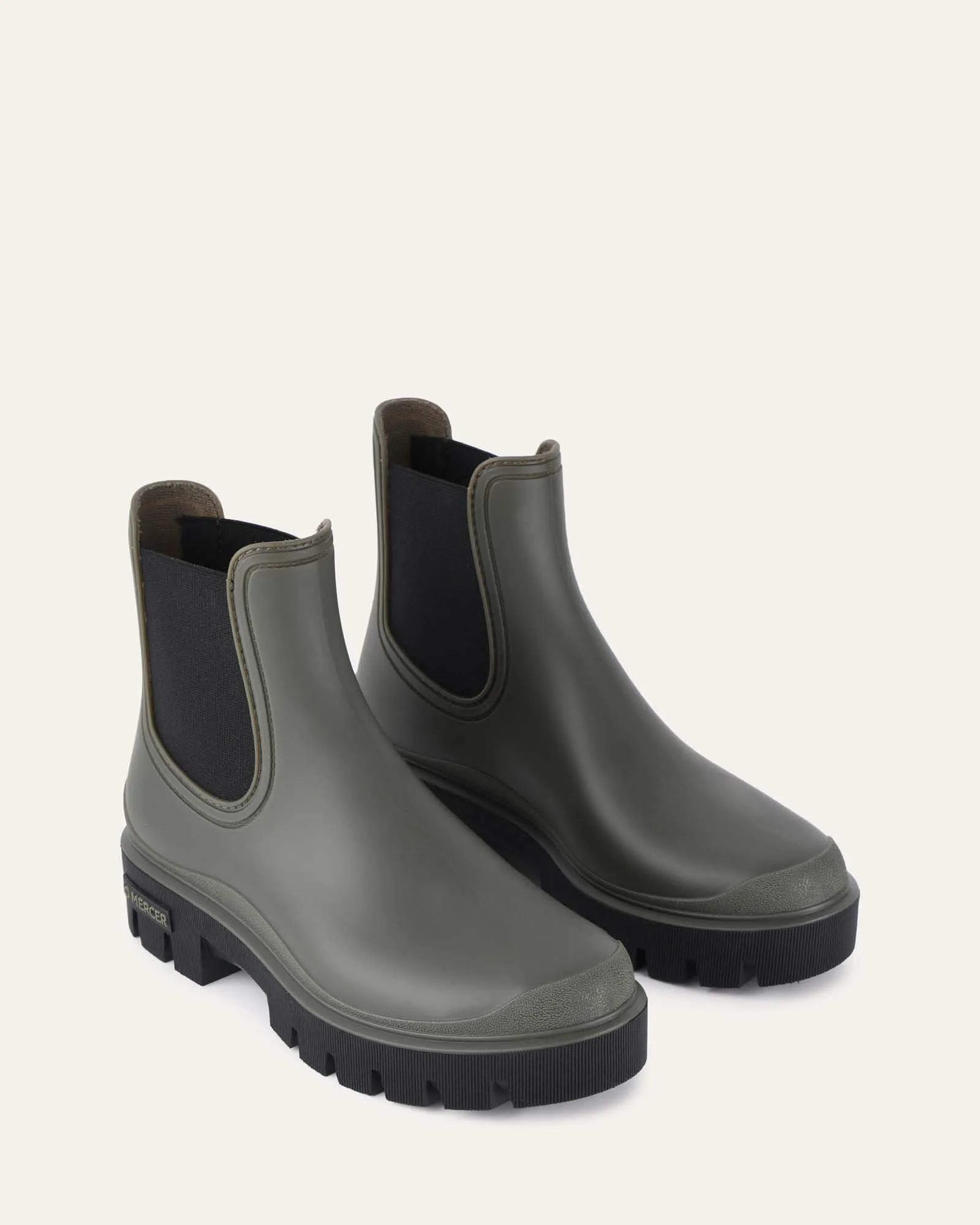 MAEVA FLACHER KNÖCHELSTIEFEL KHAKI GUMMI