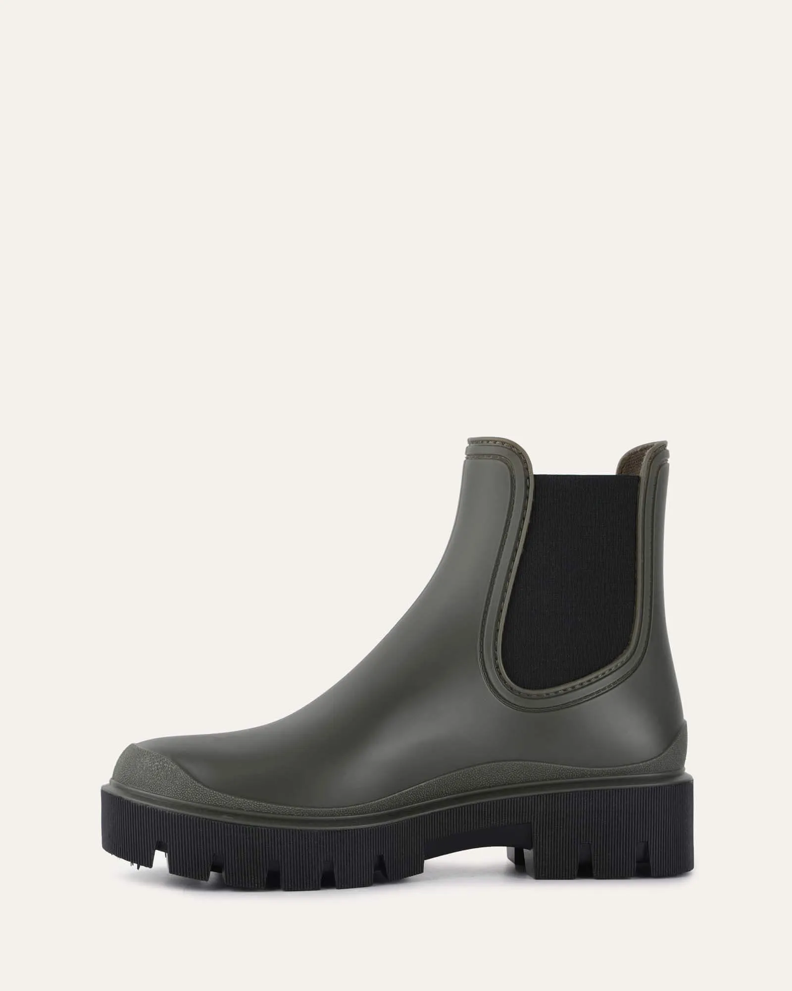 MAEVA FLACHER KNÖCHELSTIEFEL KHAKI GUMMI