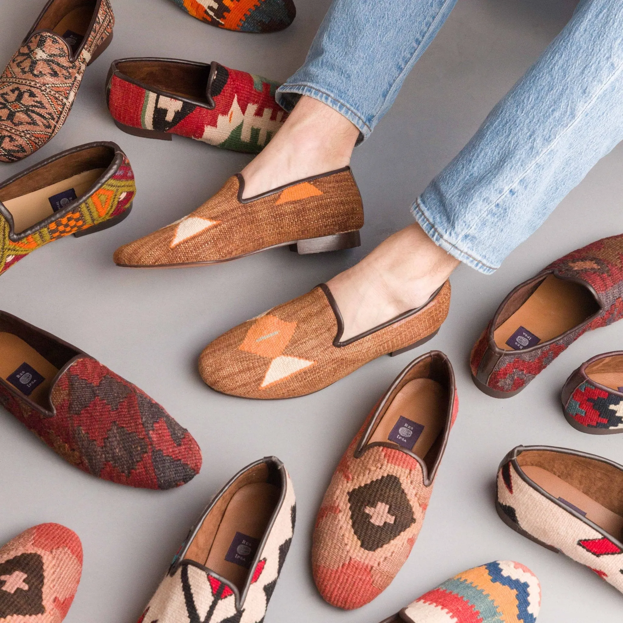 Herren-Kilim-Loafer Größe 13