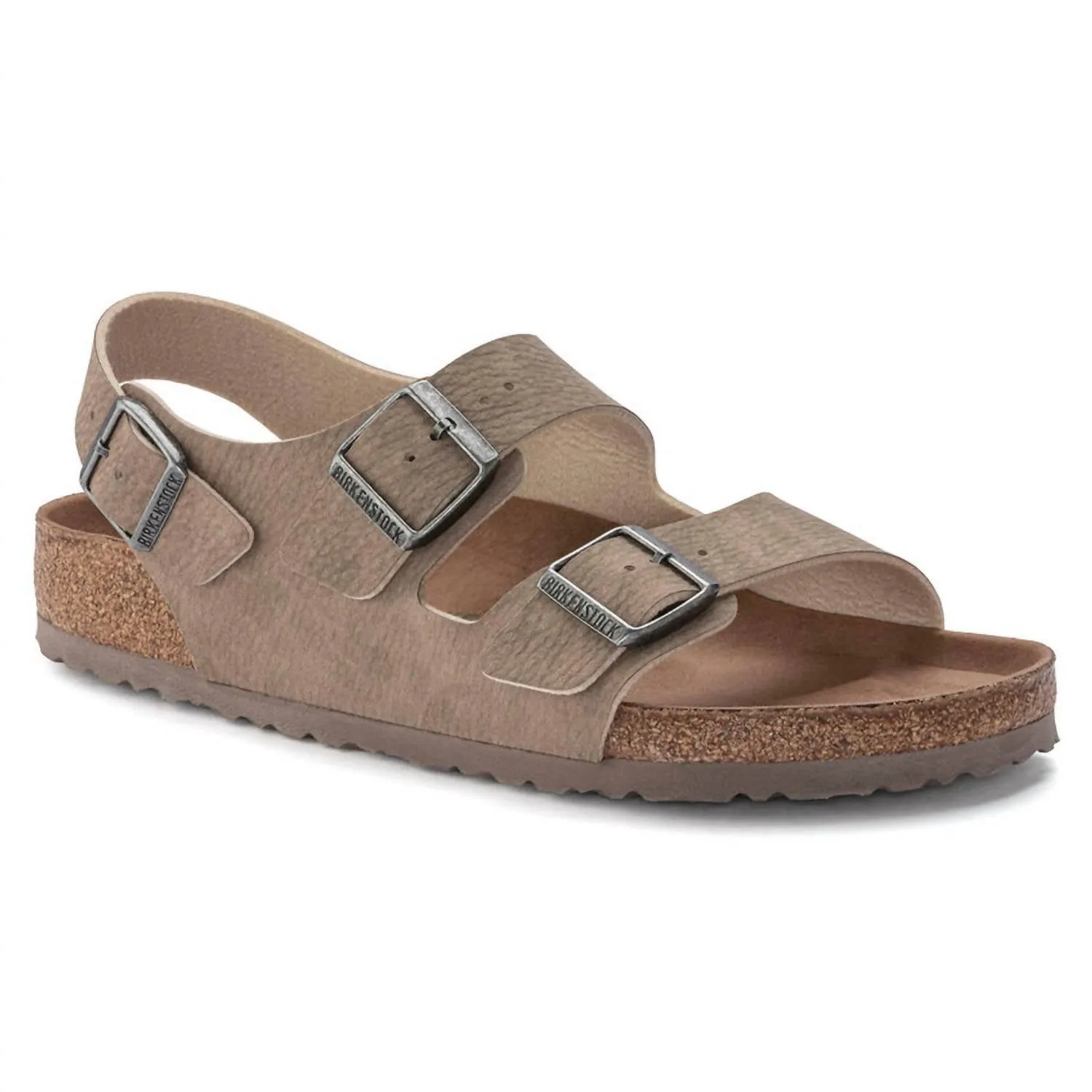Herren Milano Vegan Sandale in Wüstenstaub/grauem Taupe