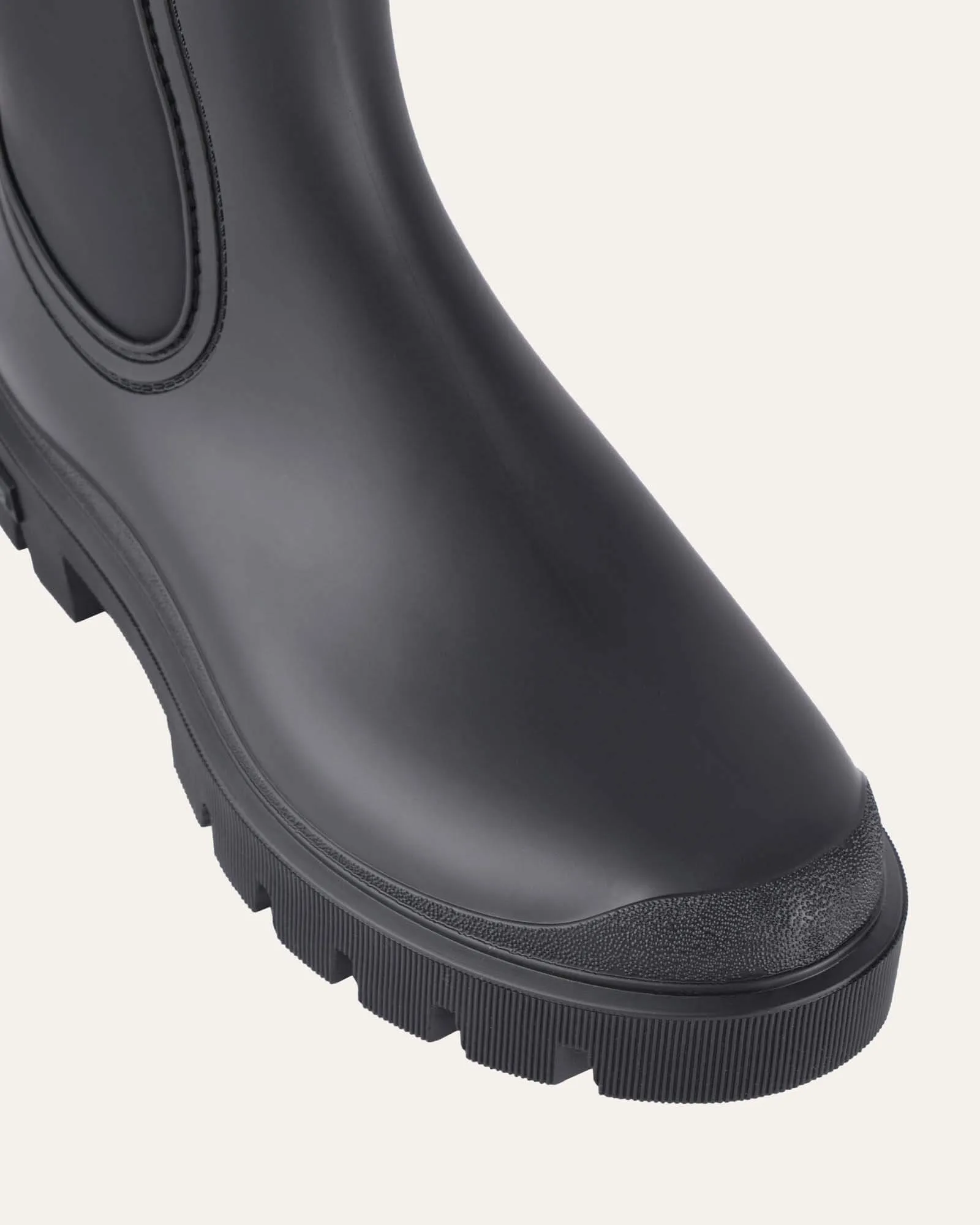 MINK KALB STIEFEL SCHWARZ GUMMI