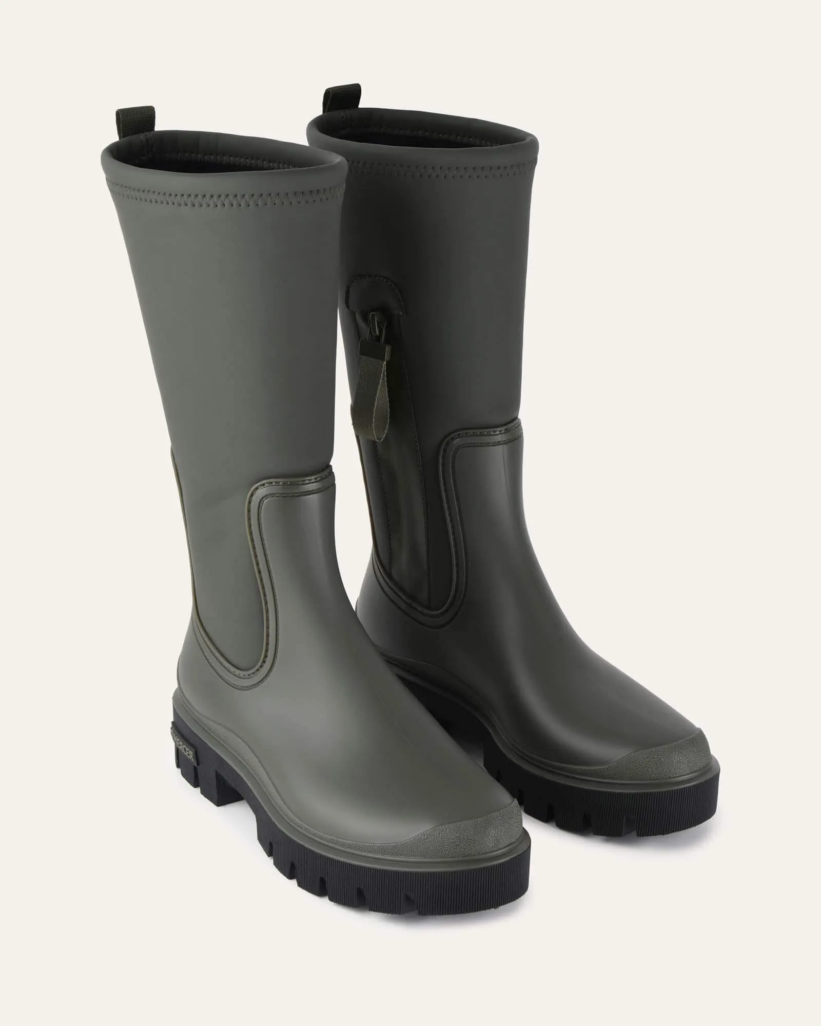 MINK KALB STIEFEL KHAKI GUMMI