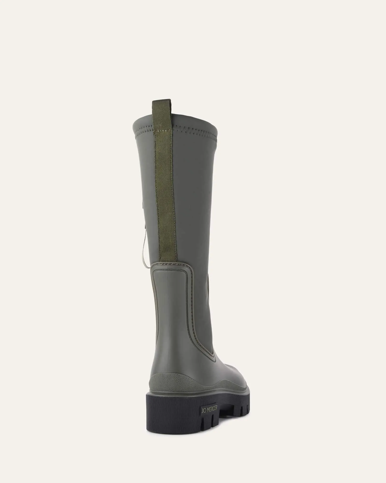 MINK KALB STIEFEL KHAKI GUMMI