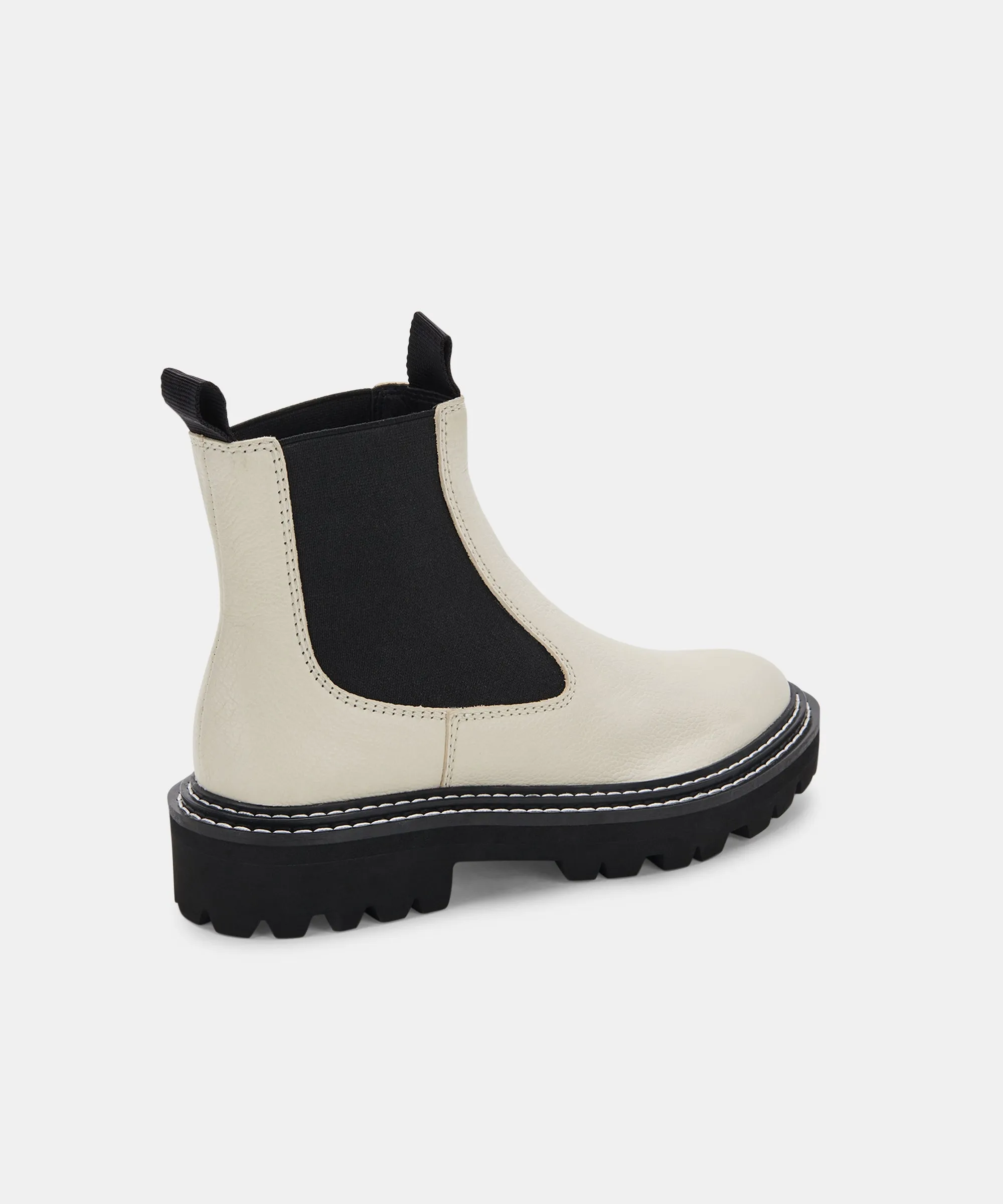 MOANA STIEFEL IN ELFENBEINFARBENEM LEDER