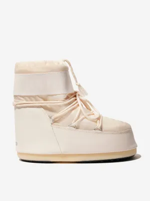 Moon Boot Kids Icon Low Nylon Schneestiefel in Elfenbein