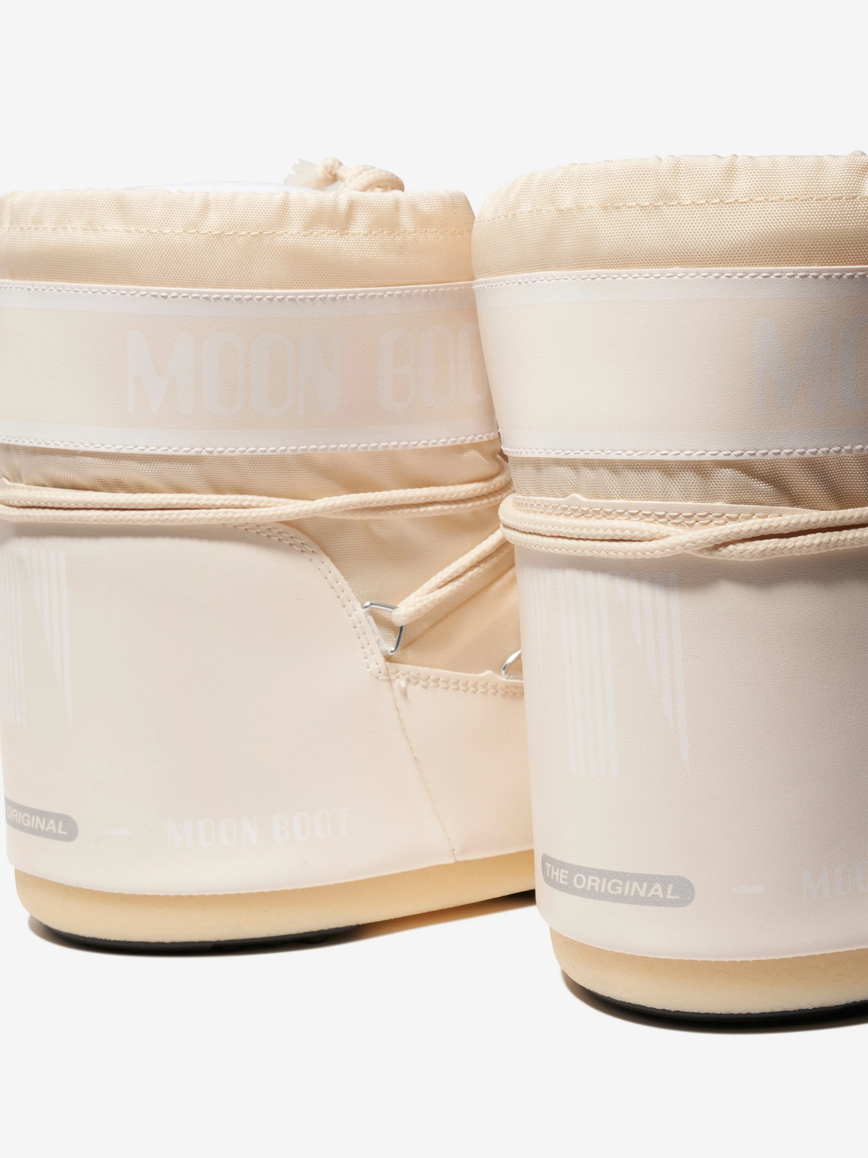 Moon Boot Kids Icon Low Nylon Schneestiefel in Elfenbein