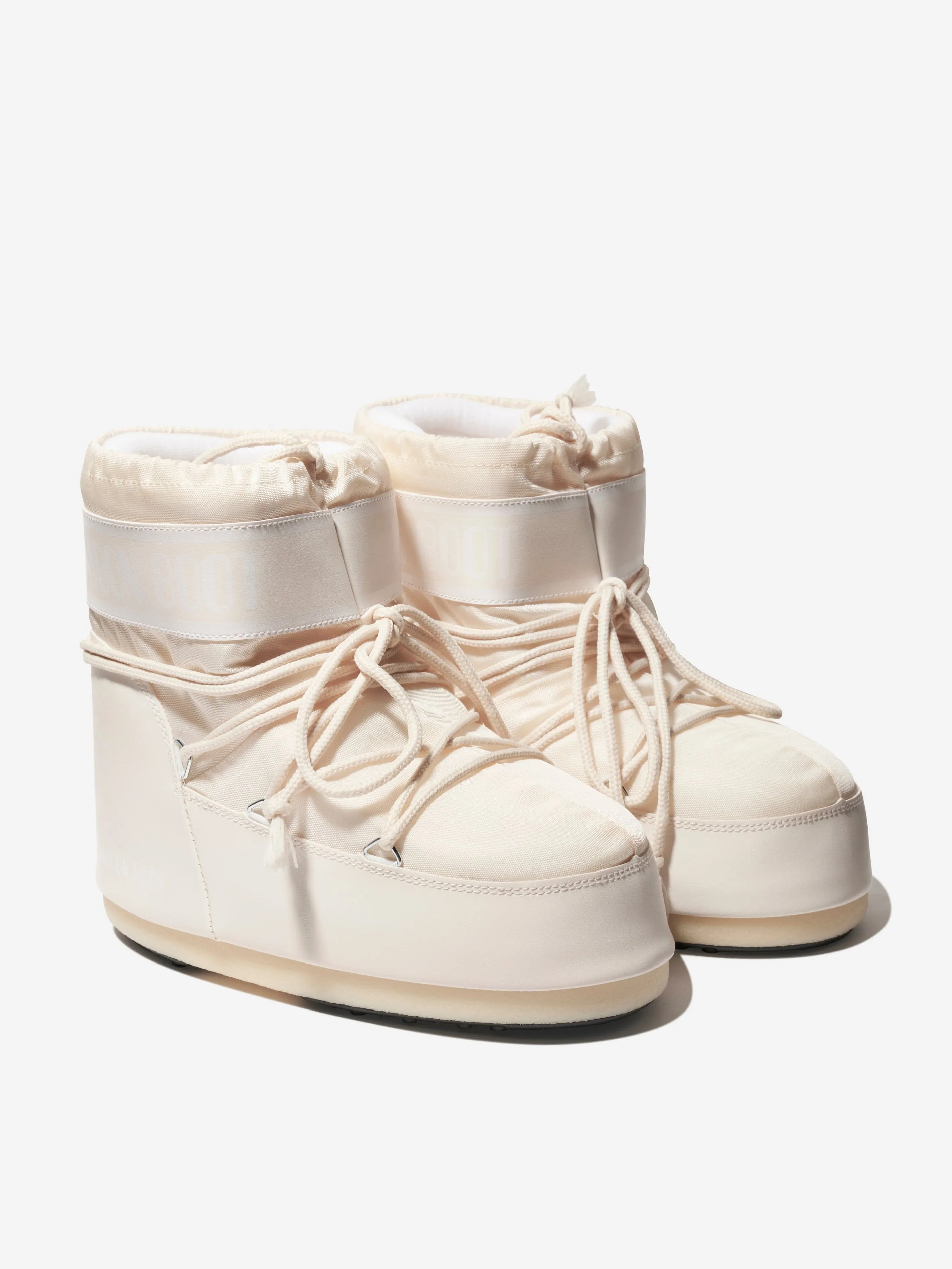 Moon Boot Kids Icon Low Nylon Schneestiefel in Elfenbein