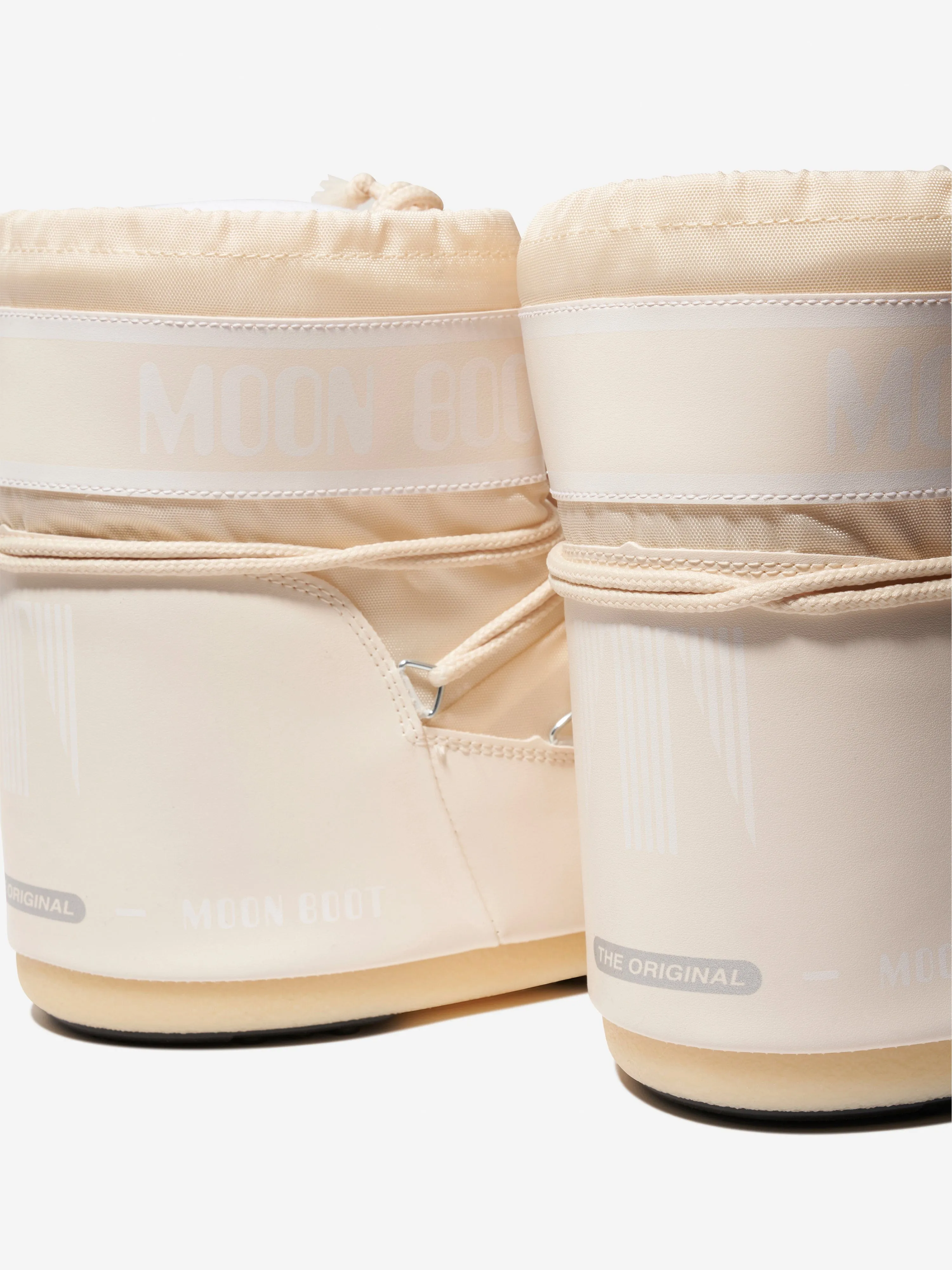 Moon Boot Kids Icon Low Nylon Schneestiefel in Elfenbein