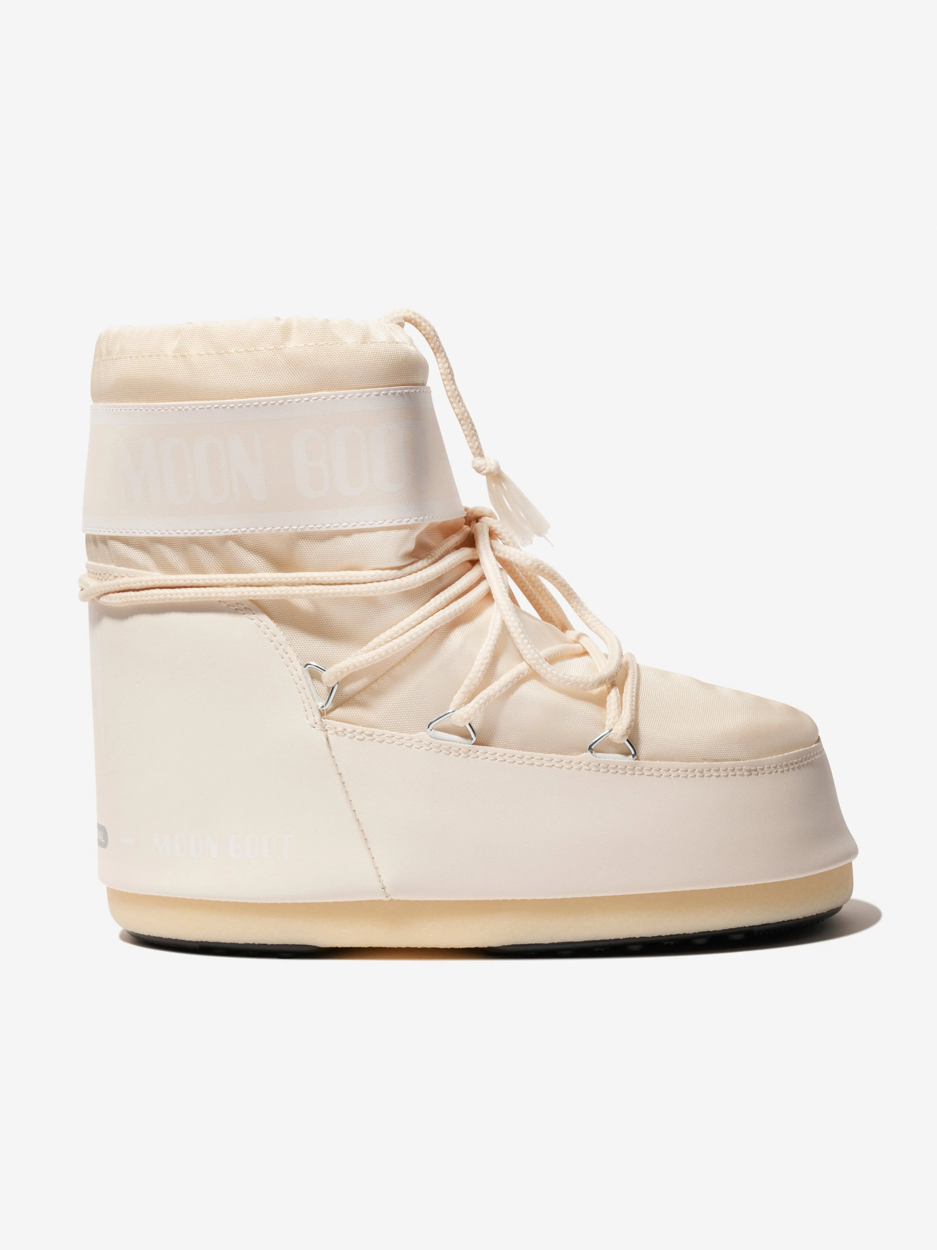 Moon Boot Kids Icon Low Nylon Schneestiefel in Elfenbein