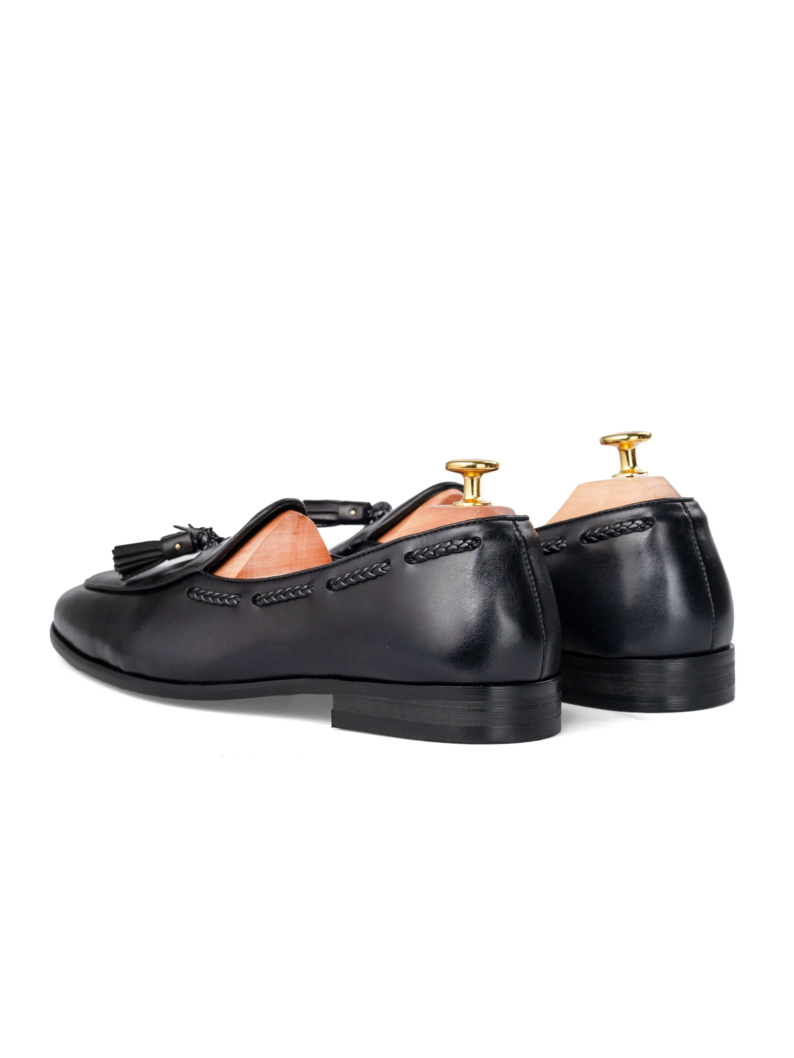 Noel Belgische Loafer mit Quaste - Einfarbig Schwarz
