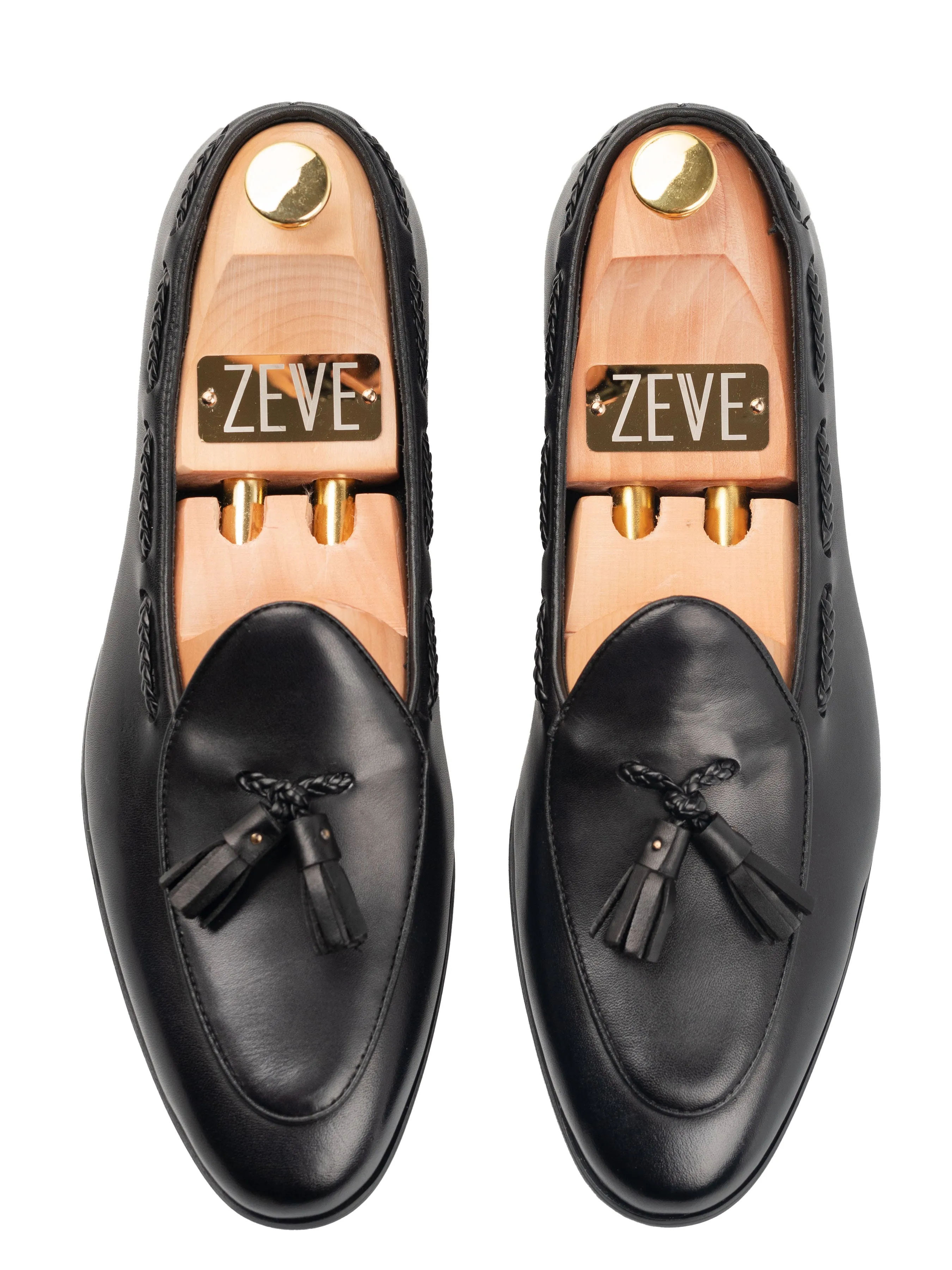 Noel Belgische Loafer mit Quaste - Einfarbig Schwarz