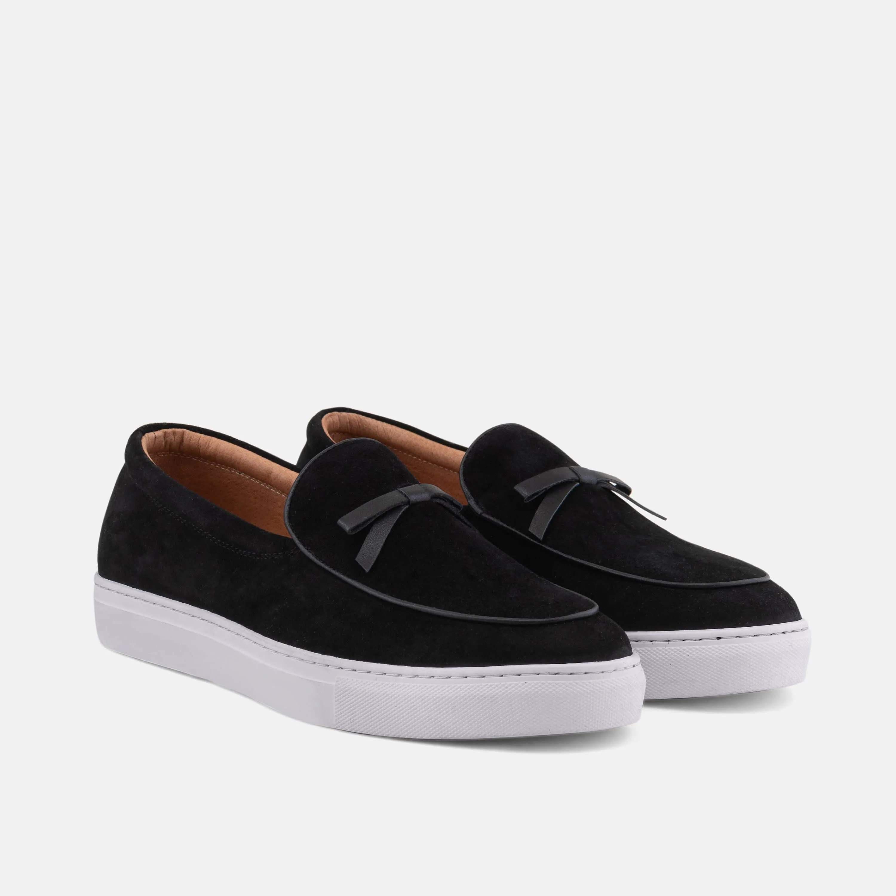 Odell Black Wildleder Belgische Loafers Sneaker