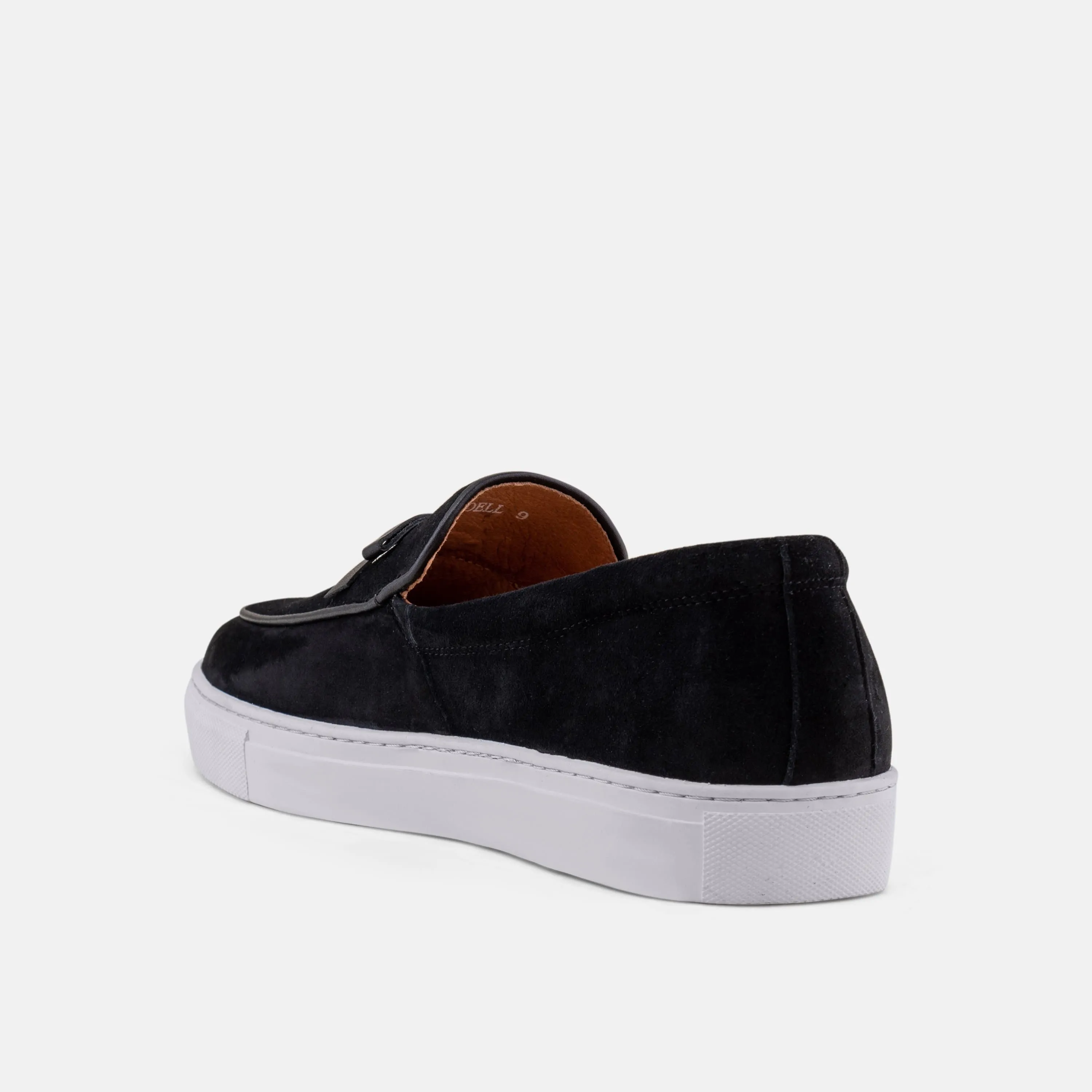 Odell Black Wildleder Belgische Loafers Sneaker