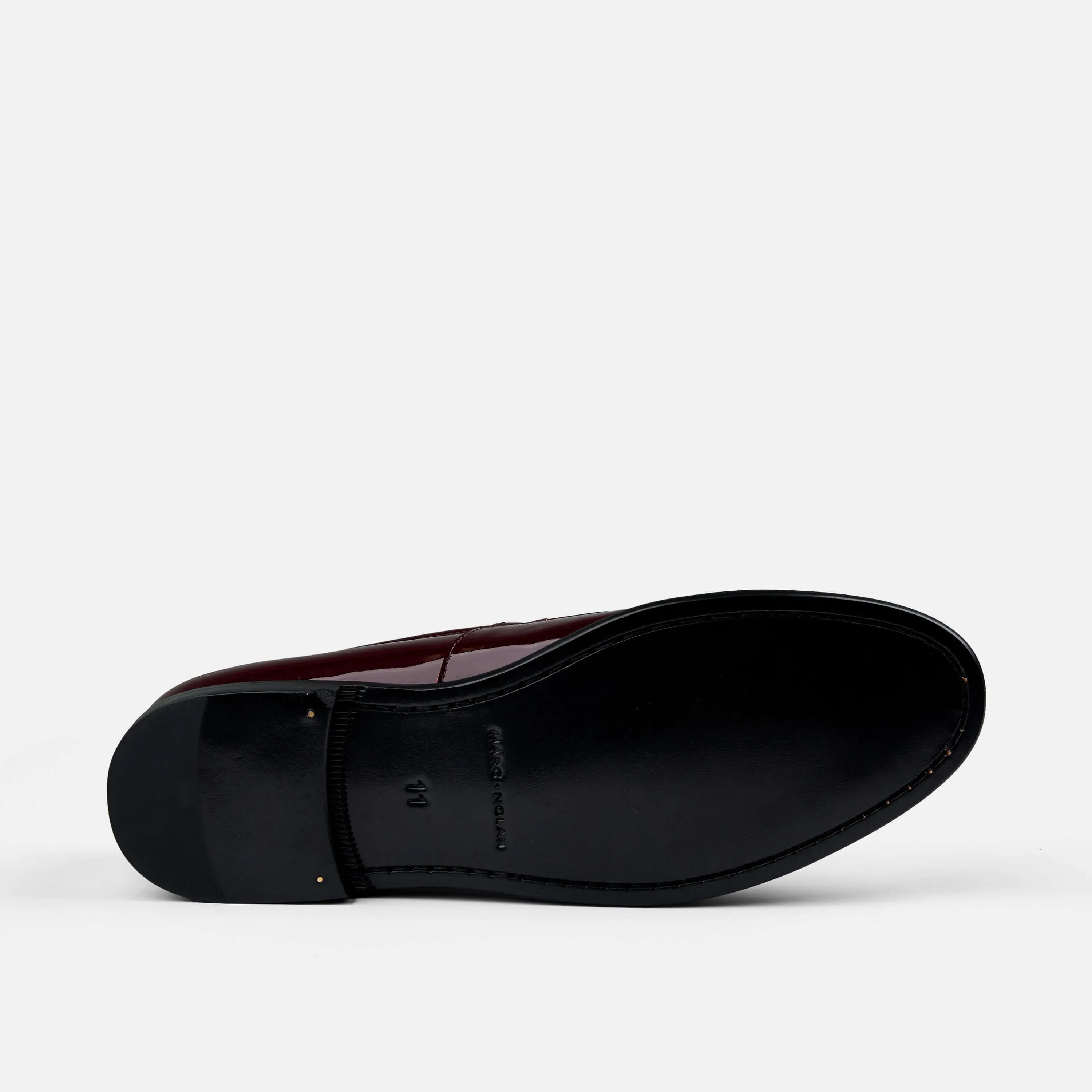 Odell Burgunder Lackleder Belgische Loafers
