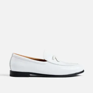 Odell Weiße Lackleder Belgische Loafers