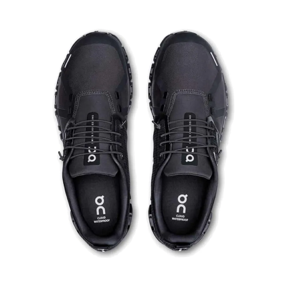 On Men's Cloud 6 wasserdichte Sneaker in Schwarz/Schwarz