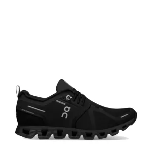 On Women's Cloud 5 wasserdichter Sneaker in komplett Schwarz