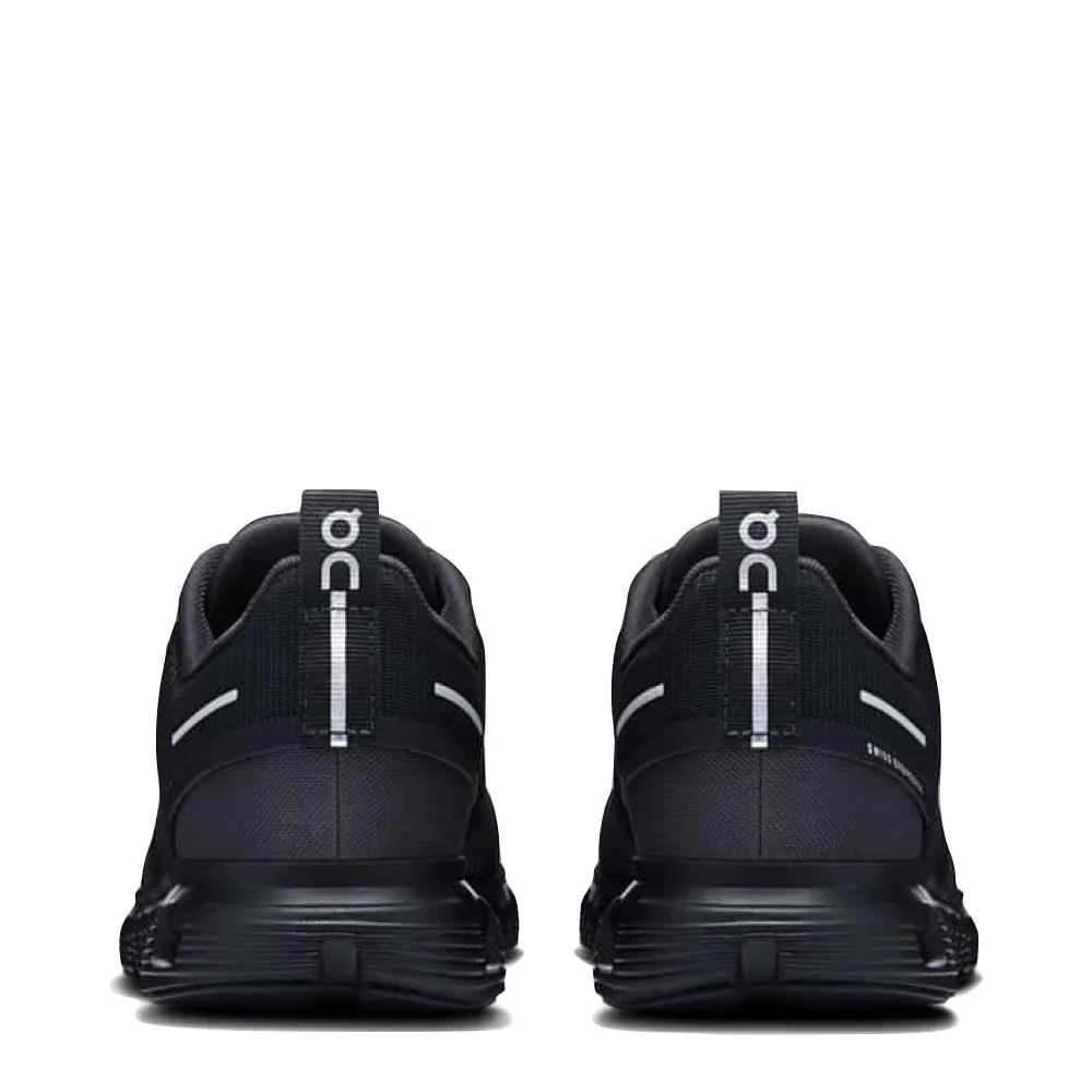 On Women's Cloud 6 wasserdichter Sneaker in Schwarz/Schwarz