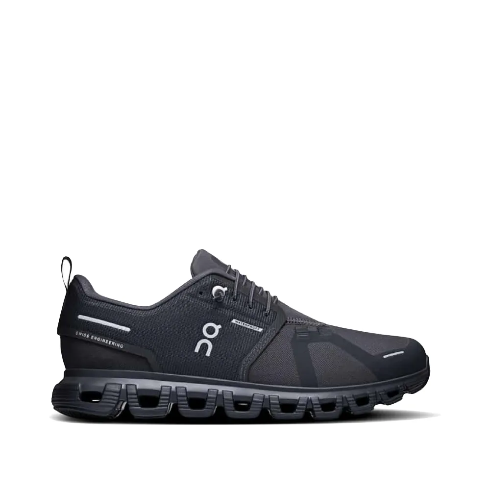 On Women's Cloud 6 wasserdichter Sneaker in Schwarz/Schwarz